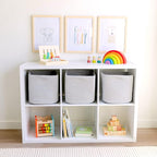 NaturalCozy Storage Cubes 11 Inch Cotton Rope Woven Baskets for Organizing, 3-Pack | Cube Storage Bin | Square Storage Baskets for Shelves Organizer, Classroom, Kids Toy Bins, Closet, Baby Nursery