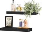Sorbus Floating Shelves for Wall, Bathroom Shelves Wall Mounted for Kitchen, Bedroom, Bathroom Storage Over Toilet, Hanging Book Shelf for Wall Home Decor Living Room (Black, 2 Pack)