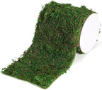 Moss Roll, Dried Moss for Crafts, Moss Table Runner for Fairy Gardens, Wedding Woodland Decor, Preserved Moss Mat for Table Decoration (4" W x 48" L)