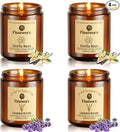 Scented Candle Set 4 Pack, Candle for Home Scented, Odor Eliminating, Stress Relief, 30oz, 220 Hours Long Lasting Soy Wax Gift Set for Women