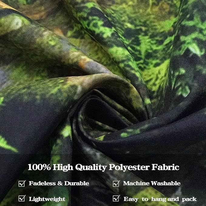 AMM Green Rainforest Tapestry Nature Forest Tapestry for Bedroom Aesthetic Misty Tropical Jungle Trees Flowing Stream Landscape Tapestries Wall Hanging for Living Room Dorm 90 x 68 Inch