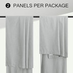 Total Blackout Curtains Full Shade 84 Inches Long Light Grey Gray Black Out Thick Linen Drapes for Living Room Thermal Insulated Bedroom Heavy Duty White Backing Back Tab Pleated 52x84 Length 2 Panel