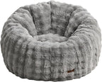 Hobestluk Bean Bag Chair Oversized Bean Bag Chair for Adults Donut-Shaped Large Bean Bag with Spacious Design for Living Room Bedroom or Reading Nook (Bubble Grey)