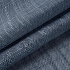 MIUCO Semi Sheer Curtains Poly Linen Textured Solid Grommet Curtains 63 Inches Long for Bedroom 2 Panels (2 x 37 Wide x 63" Long) Dusty Blue