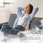 VINGLI 47" Small Couch, Dark Grey Linen Loveseat Sofa Mini Couch Mid Century Modern Decor Love Seat for Small Spaces Living Room, Bedroom, Play Room
