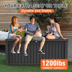 150 Gallon Deck Box Large Outdoor Storage for Patio Furniture,Outdoor Cushions,Garden Tools and Pool Supplies,Waterproof,Resin,Lockable(Black)