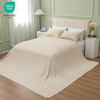 PHF Cooling Waffle Blanket California King Size, Lightweight 60% Rayon Derived from Bamboo & 40% Cotton Breathable Blanket for Hot Sleepers, Soft and Luxury for Bed Couch and Sofa, 110"x96", Linen