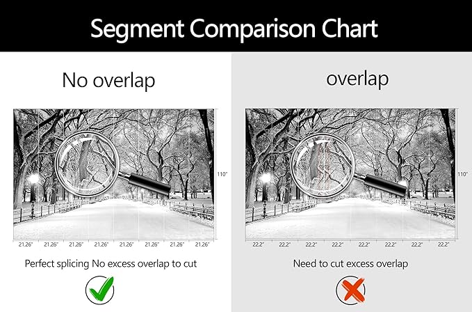 Beautiful 3D Snowy Forest Wallpaper Gray New York Park Landscape Wall Mural Living Room Bedroom (Not Peel and Stick)