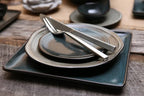 FORTESSA Arezzo 18/10 Stainless Steel Flatware, 5 Piece Place Setting With Knife, Forks and Spoons (Service For 1), Dishwasher Safe, Brushed Gold