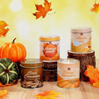 Apple Pie Fall Candles for Home Scented Halloween Easter Thanksgiving 40 Hours Burning 9oz Scented Candle, Aromatherapy Birthday Soy Candles Gift for Women Men