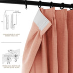 150 Inches Extra Wide Room Divider Draperies, Pinch Pleat Drapes, Absolutely Blackout Sliding Door Drapery, Total Privacy Ceiling Track Curtains, 150" W by 96" L, Orange (1 Panel)