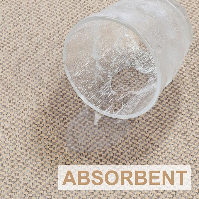 LEKEEPGO Door Mat 24"x36", Non Slip Door Mat Indoor Entrance, Rubber Backing Front Indoor Door mat Washable Absorbent Low-Profile Entryway Entry Resist Dirt Inside Door Mats, Khaki