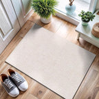 CAMILSON Easy Jute Rug 2x3, Indoor Outdoor Off-White Farmhouse Area Rugs for Living Room and Kitchen Rug, Solid Woven Design, Easy-Cleaning, Washable Outside Carpet Alfombras (2 x 3)