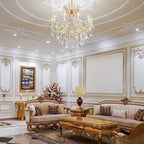 Modern Crystal Chandeliers, Gold Candle Chandelier -Luxury Chandelier Lighting Fixtures for Dining Room, Foyer, Staircase Hallway Living Room Entryway, 10 Lights