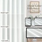 White Blackout Curtains 84 Inch Long 2 Panels Cotton Linen Thick Total Black Out Curtain for Bedroom Window 7ft Living Room Darkening Thermal Insulated Drapes Modern Farmhouse Shabby Chic 52x84 Length