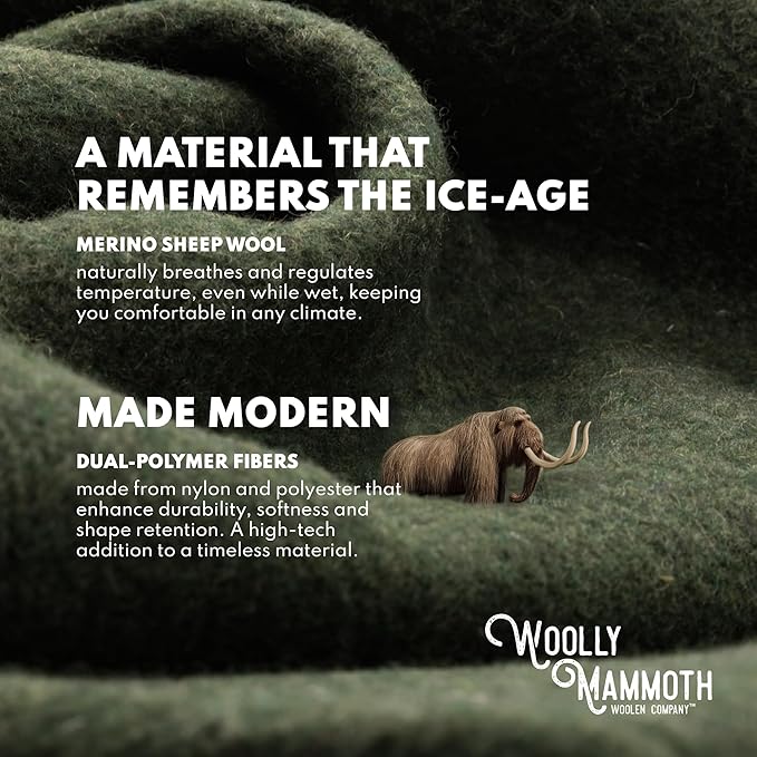 Woolly Mammoth Woolen Company Outdoor Merino Wool Throw Blanket - 66" x 90" Large Burgundy - Camping Essentials Bedroll & Emergency Survival Gear - Heavyweight Thermal & Breathable