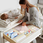 DIMJ Drawer Organizer Clothes 15 Pack - Foldable Baby Organizers and Storage & Dresser Organizer for Bedroom, Closet - Nursery Organization Dresser Dividers for underwear, Sock,Bra, Belt, Tie, Beige