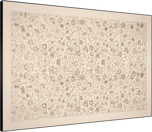 SIGNWIN 46"x60" Extra Large Framed Wall Art Vintage Botanical Sketch with Detailed Floral Pattern, Classic Nature Illustration for Home Living Room Bedroom Decor (Frame Assembly Required)