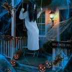 Halloween Decorations Outdoor Indoor Haunted Swinging Girl, Scary Ghost on Swing for Yard Porch, Creepy Motion Easy to Hang
