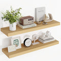 36 Inch Floating Shelves, 3D Textured Wood Grain, 36"x9.25"x1.5" Inch Deep Floating Shelves for Wall, Wooden Shelves for Bathroom, Bedroom, Living Room, Natural