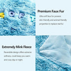 GONAAP Fuzzy Faux Fur Throw Blanket Tie-dye Ocean Blue Super Soft Cozy Plush Fuzzy Shaggy Blanket for Couch Sofa Bed (Tie-dye Ocean Blue, Throw(50"x60"))