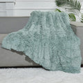 GONAAP Fuzzy Faux Fur Throw Blanket Ice Blue Super Soft Cozy Plush Fuzzy Shaggy Blanket for Couch Sofa Bed (Ice Blue, Throw(50"x60"))