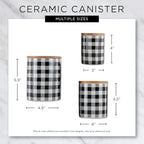 DII Kitchen Ceramics Collection, Canister Set, Mixed Print, Nautical Blue, 3 Piece