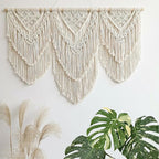 Achart Macrame Wall Hanging Large- Boho Wall Decor- large wall art- Wall Decor Living Room- Macrame Tapestry Boho Decor for Bedroom (Beige-H)