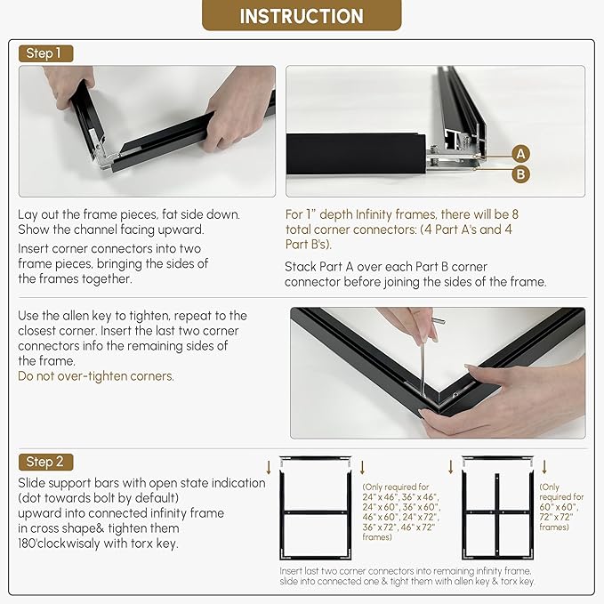 SIGNWIN 46"x60" Extra Large Framed Wall Art Spiral Galaxy Vivid Blue and Yellow Cosmic Space Illustration for Home Living Room Bedroom Decor (Frame Assembly Required)