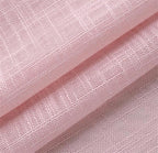 MIUCO Semi Sheer Curtains Poly Linen Textured Solid Grommet Curtains 63 Inches Long for Living Room 2 Panels (2 x 37 Wide x 63" Long) Pink
