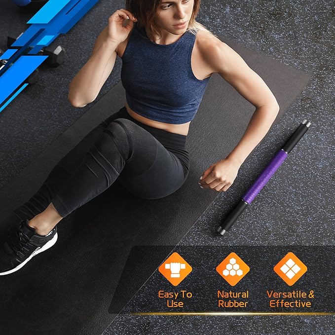 Muscle Roller Stick, Massage Roller for Muscle Deep Tissue Massage, Calf Roller for Myofascial Release, Therapy Roller Stick for Back, Legs, Arms, Waist, and Shoulders Full Body Use (Purple)