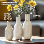 NOBULA White Ceramic Donut Vases – Modern Home Decor for Living Room, Bedroom & Table Centerpiece - Minimalist Nordic – Unique Vases for Olive Plant & Flowers – Decorative Coffee Table Vase Set of 3