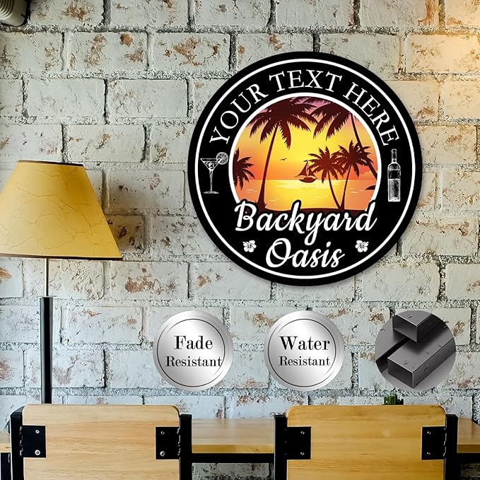 Personalized Metal Sign - Custom Name Wall Decor for Indoors/Outdoors, Last Name Sign 10-36 Inch, Rust-Proof Steel, Perfect Housewarming & Wedding Gift - MADE IN USA