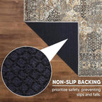 Keen Home Design 3x5 Rug - Machine Washable Entry Rug with Non-Slip Backing, Ideal for Enteryway, Kitchen, Bathroom, Laundry Room - Vintage, Easy Clean, Durable, Low Pile Rug - (3' x 5')