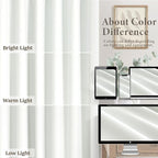 Ivory White Curtains 84 Inch Length 2 Panels for Living Room Curtain for Bedroom Window Total Blackout Off White Drapes 84 Long Boho Farmhouse Linen Black Out Thermal Insulated Curtain Back Tab Pocket