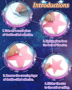 201 Pcs Glow in The Dark Stars Stickers for Ceiling, Pink Toddler Wall Room Decor Gifts, Luminous 3D Glowing Stars Stocking Stuffers for Kids Boys Girls