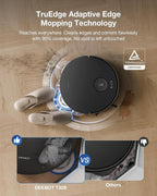 ECOVACS DEEBOT T30S PRO Robot Vacuum and Mop, 11000Pa, TruEdge Adaptive Edge Mopping, ZeroTangle Technology, AI Instant Re-mop, Self-Emptying & Refilling, AI Obstacle Avoidance