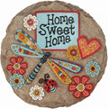 Spoontiques - Garden Décor - Home Sweet Dragonfly Stepping Stone - Decorative Stone for Garden