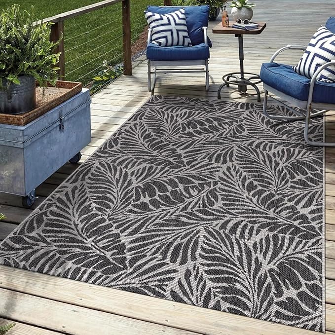 Keen Home Design Terrace Outdoor Throw Rug - 3x5 Washable Indoor/Outdoor Rug for Patio, Kitchen, Balcony, Beach, Garden, Deck and Porch, Size: 3'x5'