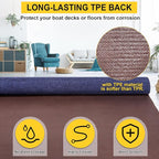 Marine Carpet,6 FT x 14 FT Deep Blue Indoor Outdoor Carpet 0.2" Thick Boat Carpet with Water-Proof TPE Backing, Non-Slide Outdoor Marine Carpet Roll for Home, Patio, Porch, Deck
