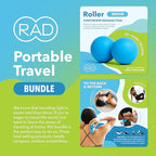 RAD Portable Travel Bundle – Compact Myofascial Release Massage Set, Travel-Friendly Muscle Recovery Tools - Includes Exercise Foam Roller, Massage Stick, and Peanut Ball