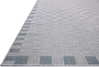 Loloi Amber Lewis Topanga Collection TOP-07 Silver/Blue 3'-11" x 5'-11" Indoor/Outdoor Accent Rug