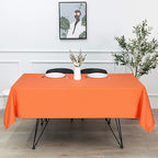 sancua Square Tablecloth - 54 x 54 Inch - Stain and Wrinkle Resistant Washable Polyester Table Cloth, Decorative Fabric Table Cover for Dining Tables, Buffet Parties and Camping, Orange
