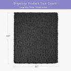 Bigacogo Chunky Knit Throw Blanket for Couch, 51x63 inches, 100% Hand Knitted with Thick Jumbo Chenille Yarn, Cozy Soft Large Rope Knot Cable Crochet Blankets for Sofa Bed Living Room, Dark Grey