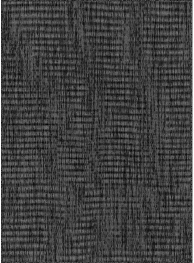 CAMILSON Outdoor Rug 8x10 Modern Area Rugs for Indoor and Outdoor Patios and Porches - Waterproof, Washable, Non-Shedding, Easy-to-Clean Outside Carpet (8 x 10, Solid - Dark Gray)