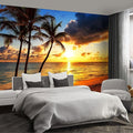 Beach Wall murals at Dusk Peel and Stick Sunset Wallpaper for Bedroom Living Room - 58"x86"