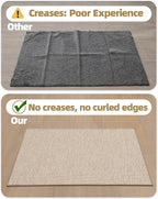 Color&Geometry Front Door Mat Indoor 26"x47", Ultra Non Slip Rubber Backed Dirt Trapper, Low Profile Thin washable, Easy Clean Entry Entryway Rug Door Mat Indoor Entrance, Khaki (Rolled-up NO Creases)