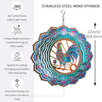 Rooster Wind Spinner for Yard and Garden,12in Wind Spinners Outdoor Rooster Gifts,Chicken Gifts for Women Mother Grandma Wife Men Father,Garden Decor Metal Hanging Yard Art Wind Sculpture