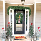 Hananona 6 FT 2 Pcs Artificial Cedar Garlands, Real Touch Winter Cedar Garland, Green Artificial Greenery Pine Garland for Table, Mantle, Wall, Indoor, Outdoor Christmas Decorations (2, 6 FT)