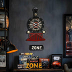 YOUKI Vintage Train Wall Decor,Steampunk Clock,Train Gifts for Men,Man Cave Clock,Wall Art for Office Bedroom